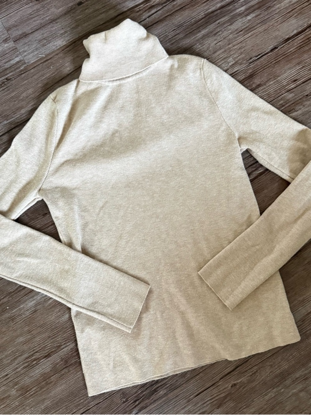 Light Beige Turtleneck Sweater